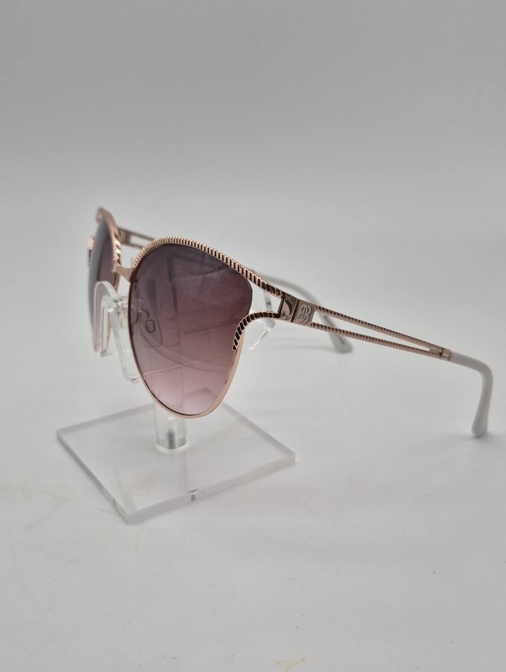 Bandolino Rose Gold Aviator Sunglasses with Pink Gradient Lenses